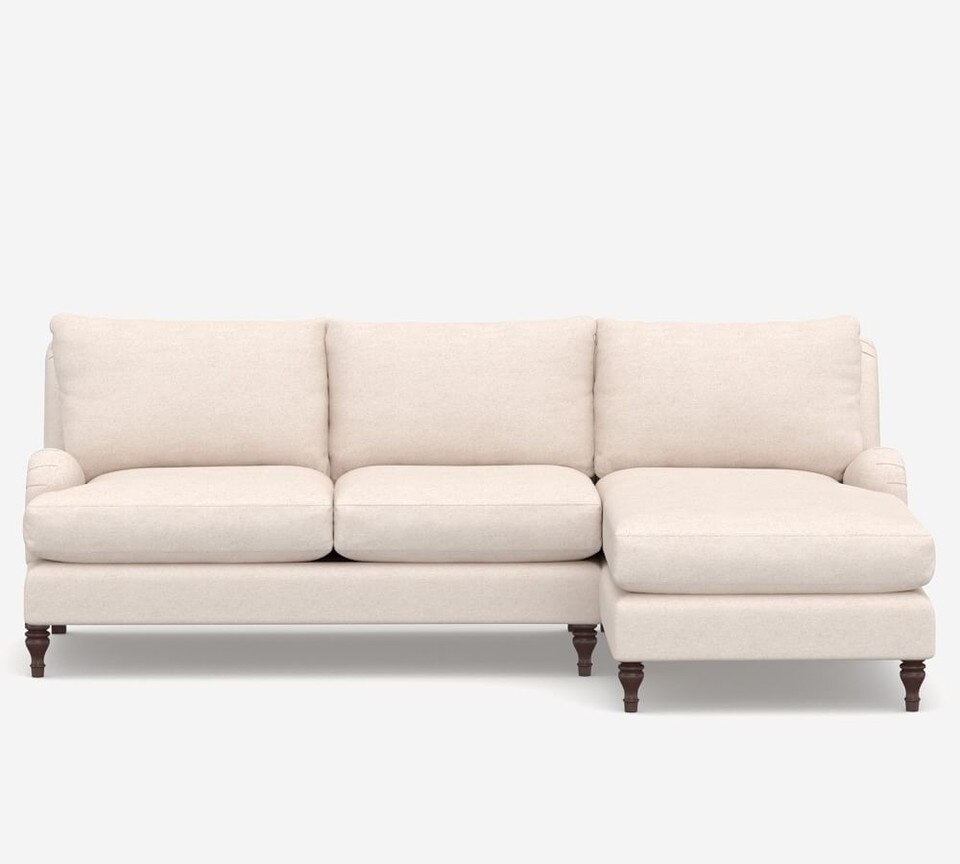 Carlisle Upholstered Sofa with Chaise Sectional Pottery Barn Australia